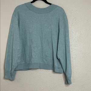 Pilcro Women’s Oversized Sweatshirt – Light Sage Green – Size L Open Back Detail